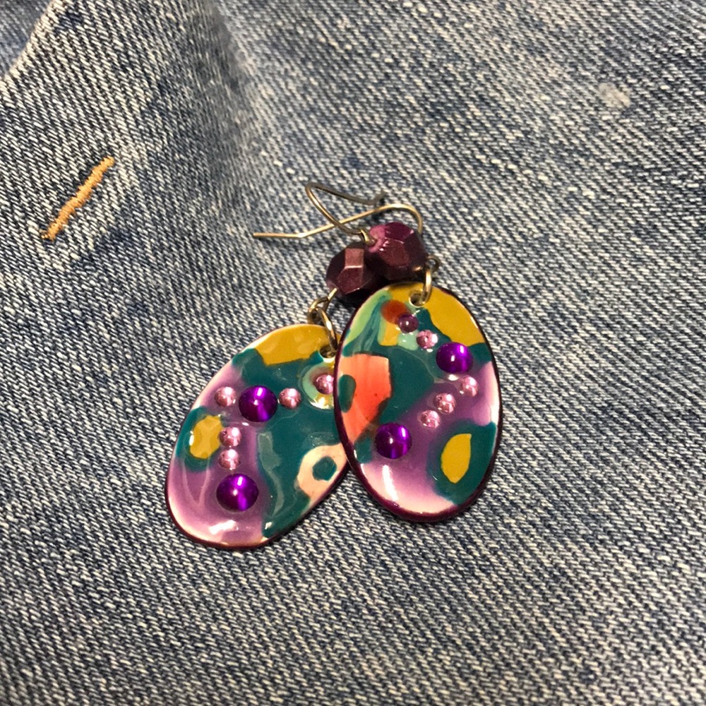 Glass earrings